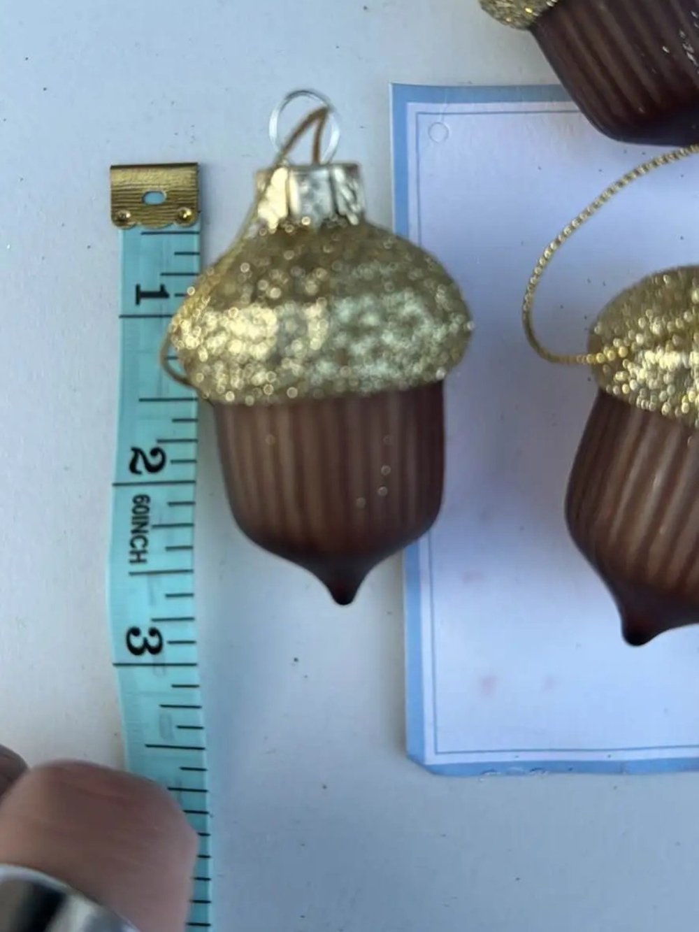 Gold and Brown Acorn Ornament - Decorative Home Accent Martha Stewart